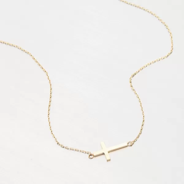 Zlatý náhrdelník s krížom GCA15-009