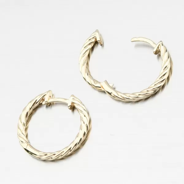 Zlaté náušnice Kruhy 20 mm DZF4326-ZL