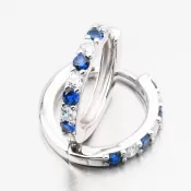 Strieborné kruhy s modrými zirkónmi PKL-2270