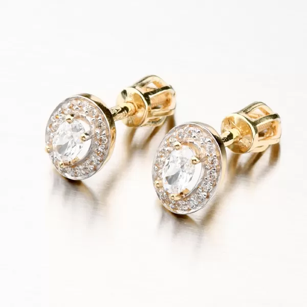 Dámske náušnice žlté zlato 585 zirkón 52GZ-8049ZL-ZIR-SR