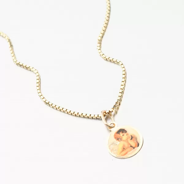 Zlatý prívesok s anjelikom 13-105A