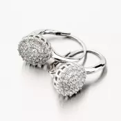 Dámske náušnice biele zlato 585 zirkón 668P-120284