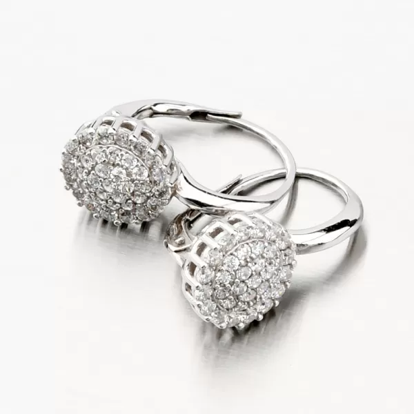 Dámske náušnice biele zlato 585 zirkón 668P-120284