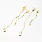 Pozlátené strieborné náušnice so zirkónmi UPST-122852