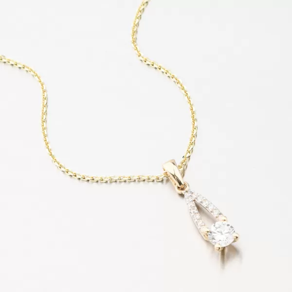 Zlatý prívesok so zirkónmi 53GZZ-8051-ZL