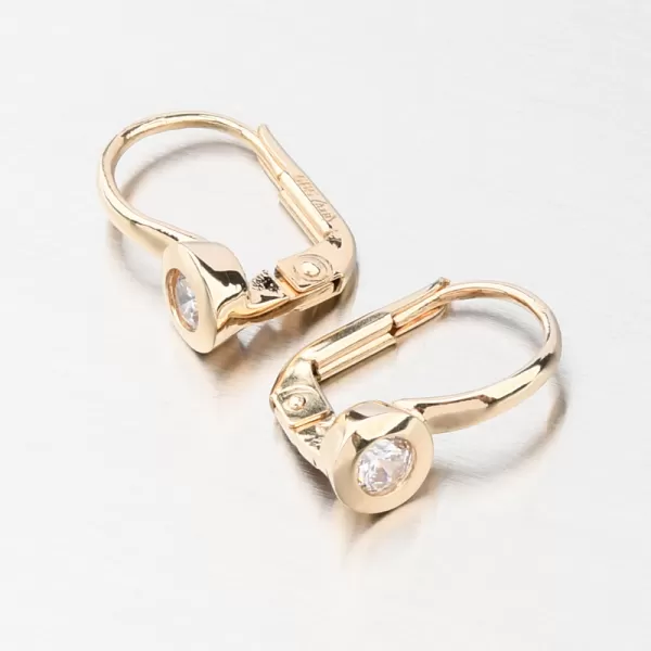 Zlaté náušnice so zirkónom GCA12-004