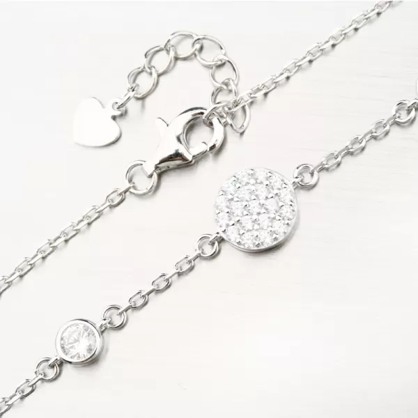 Strieborný náramok so zirkónmi PKL-4008