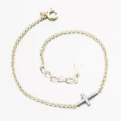 Zlatý náramok s krížovým DZF5832-ZLB-ZIR