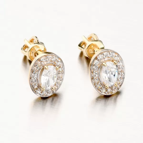 Dámske náušnice žlté zlato 585 zirkón 52GZ-8049ZL-ZIR-SR