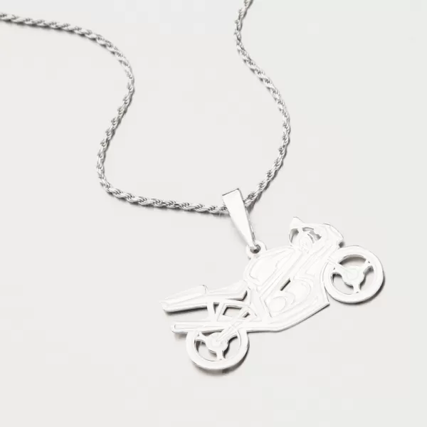 Strieborný prívesok motorka PAMŠ-130033-Ag