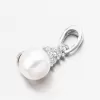 Prívesok z bieleho zlata s perlom a zirkónmi 53GZ-2235-B
