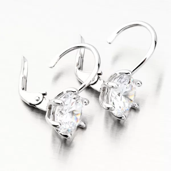 Náušnice z bieleho zlata so zirkónom 10938B-NK-ZIR