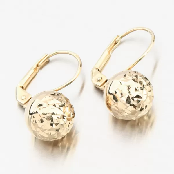 Zlaté náušnice loptičiek 12r-749