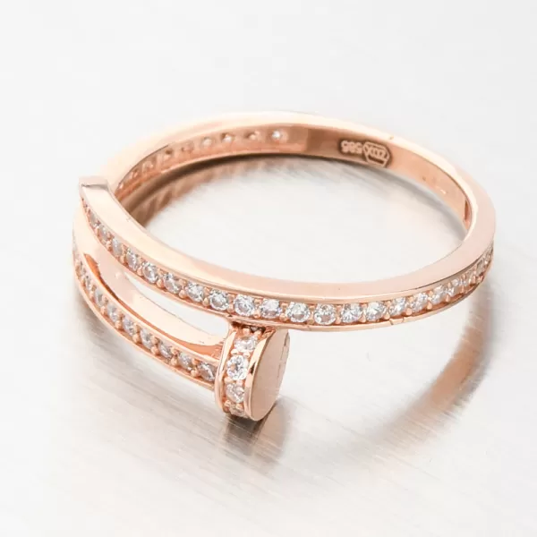 Zlatý prsteň so zirkónmi 51P-5020-CV