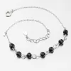 Strieborný náramok s čiernymi zirkónmi PKL-4012