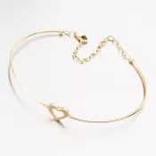 Gold Fixte náramok so srdcom 225p-142069