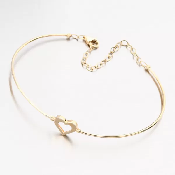 Gold Fixte náramok so srdcom 225p-142069