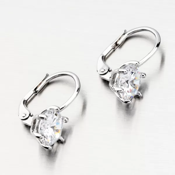 Náušnice z bieleho zlata so zirkónom 10938B-NK-ZIR