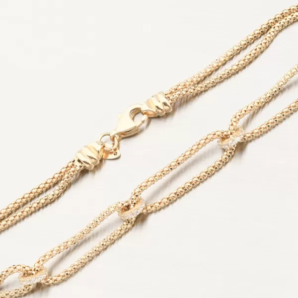 Zlatý náramok so zirkónmi 144P-141216