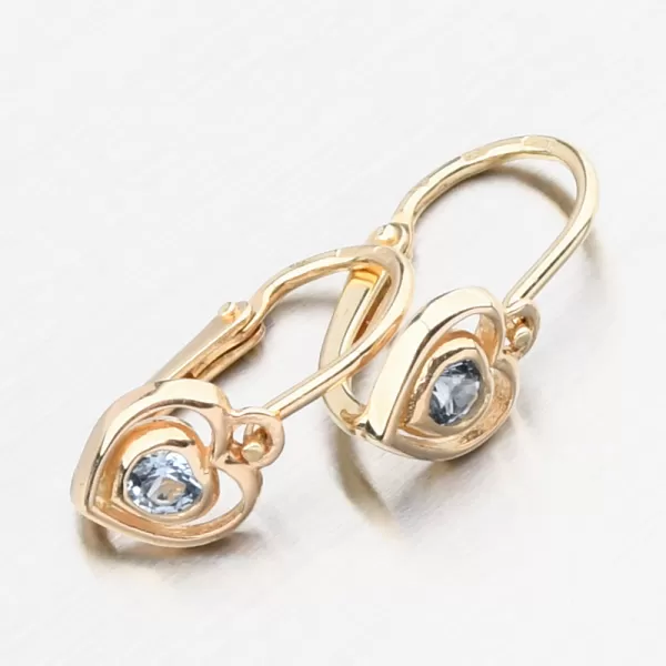 Zlaté náušnice so zirkónmi 52DN-2752ZSM