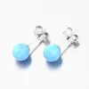 Strieborné náušnice kôstky s modrým opálom UPST-121738-6