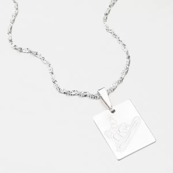 Strieborný prívesok snowboard PAMŠ-130750-Ag