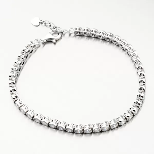 Strieborný náramok so zirkónmi PKL-4028