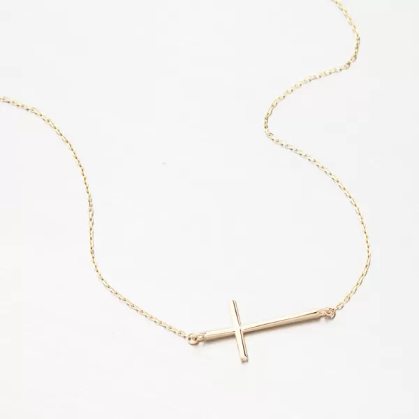 Zlatý náhrdelník s krížom GCA15-006