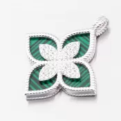 Strieborný prívesok kvetina so zirkónmi PKL-3133