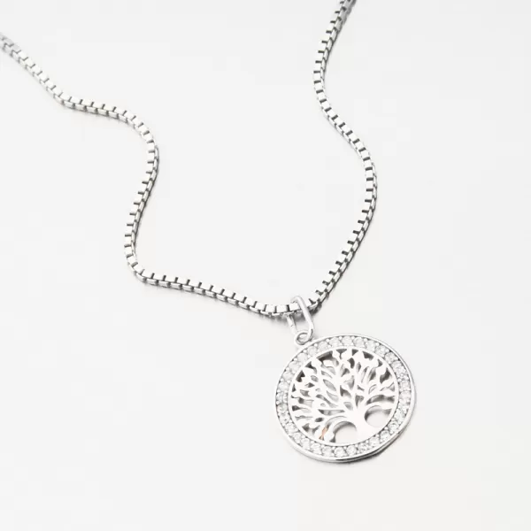 Prívesok z bieleho zlata strom života 53GZZ-5031-B