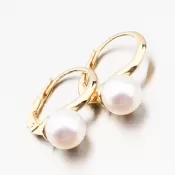 Zlaté náušnice s perlou 663P-120001