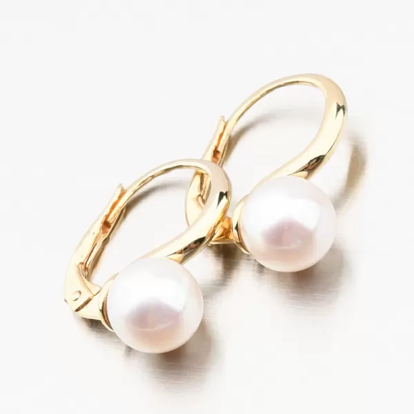 Zlaté náušnice s perlou 663P-120001