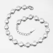 Strieborný náramok so zirkónmi PKL-4014