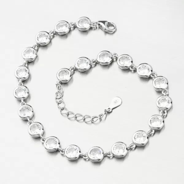 Strieborný náramok so zirkónmi PKL-4014