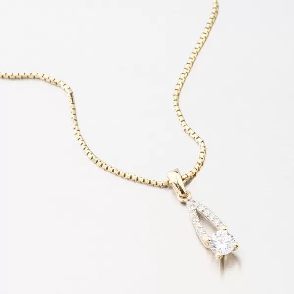 Zlatý prívesok so zirkónmi 53GZZ-8051-ZL