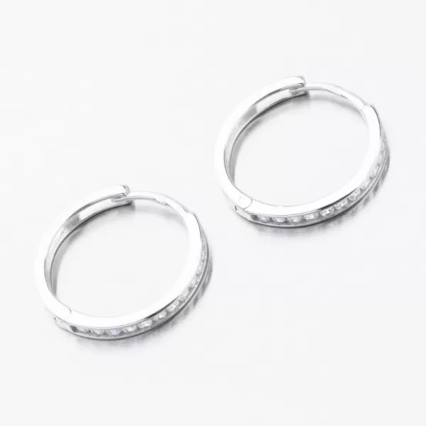 Zlaté krúžky so zirkónmi 16 mm 42-32584