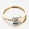 Zlatý prsteň so zirkónmi 41-nr115