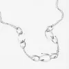 Náhrdelník z bieleho zlata s krúžkami 15R-037