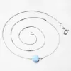 Strieborný náhrdelník s modrým opálom PKL-5014