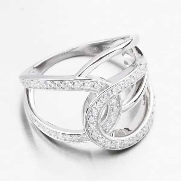 Strieborný prsteň so zirkónmi PKL-1063