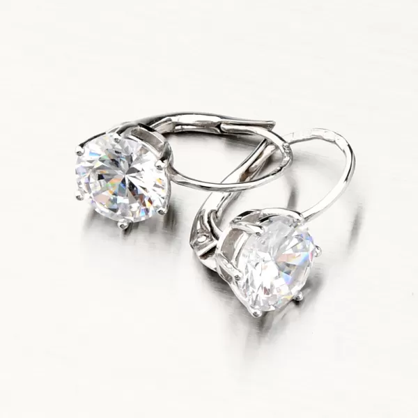 Dámske náušnice žlté zlato 585 so zirkónom 668P-120627