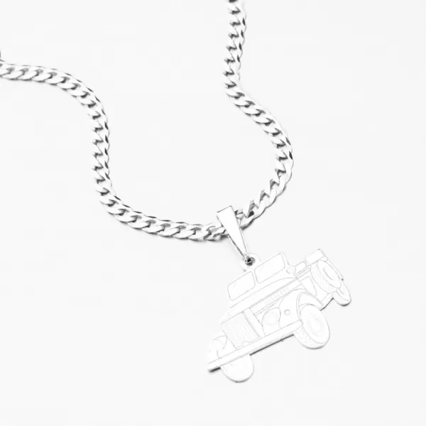 Strieborný prívesok auto Jeep PAMŠ-130429-Ag