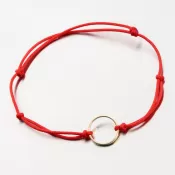 Náramok červený povrázkový 74-5186ZL-CV