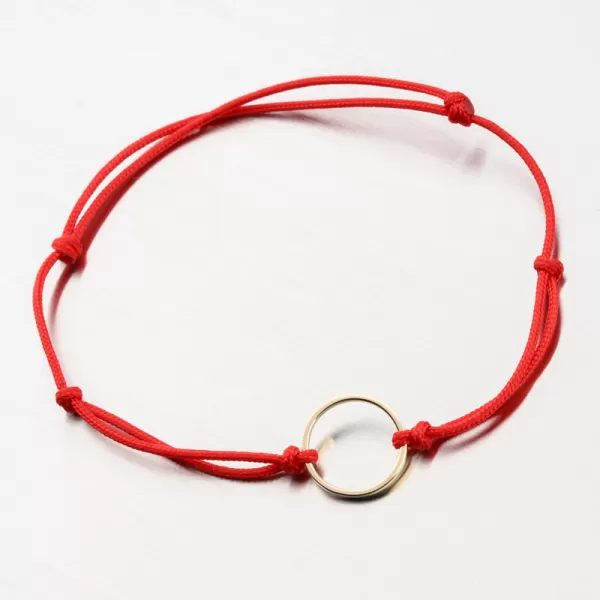 Náramok červený povrázkový 74-5186ZL-CV