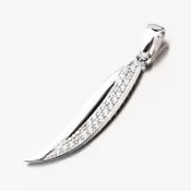 Prívesok z bieleho zlata so zirkónmi