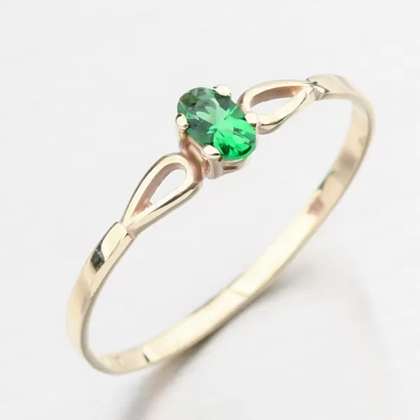 Zlatý prsteň s Emerald 681p-110046-006