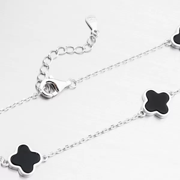 Strieborný náhrdelník so štvorlístkovým ďatelinou PKL-5027