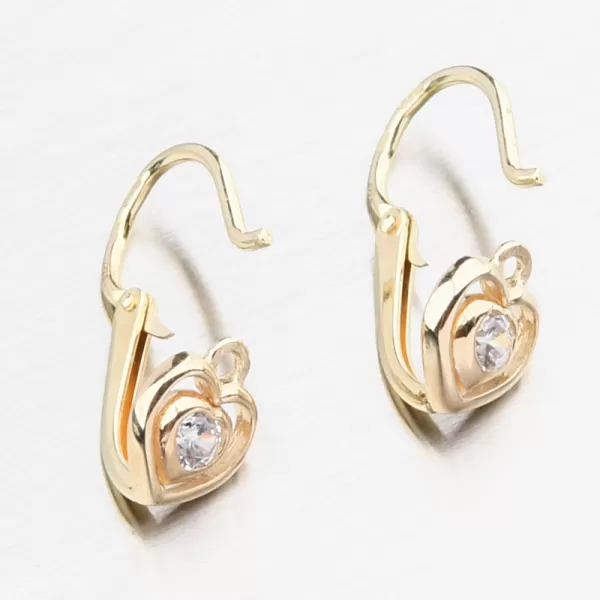 Zlaté náušnice so zirkónmi 52DN-2752ZB