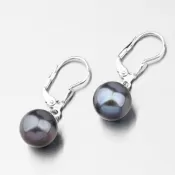 Perlové náušnice 52GZ-3019-B-Black