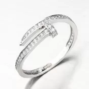 Dámsky prsteň biele zlato 585 zirkón 51P-5020-B